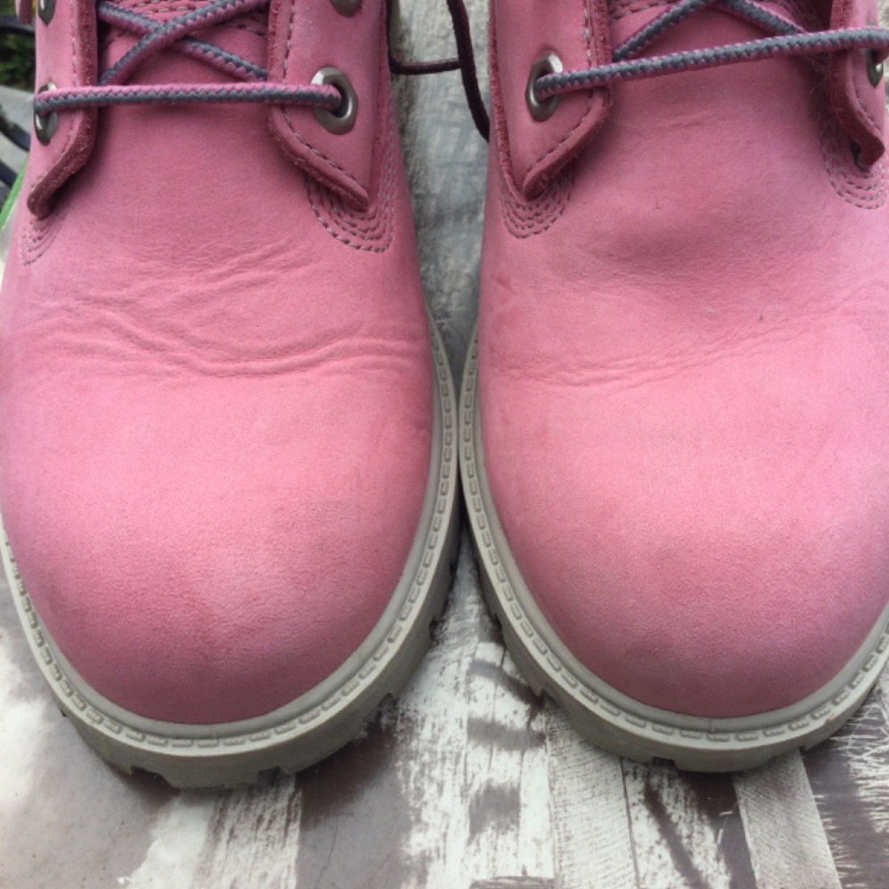 Lt.Pink Timberland Boots Junior Size 6 - Picture 5 of 10